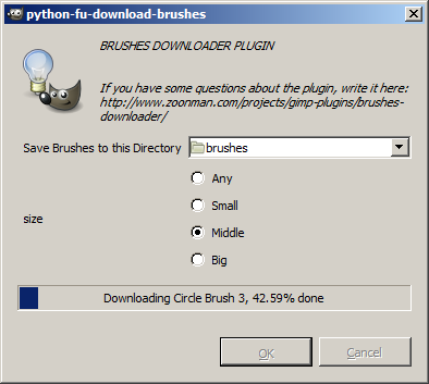Brushes Downloader Gimp Plugin